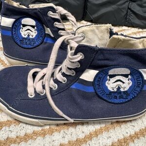 GAP Kids Navy Blue Star Wars Stormtrooper High-Top Sneakers size 2